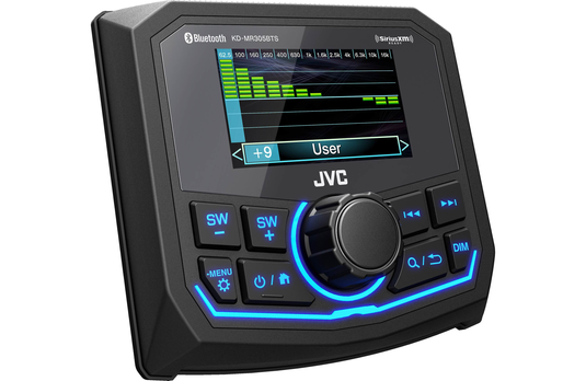 JVC KD-MR305BTS - Marine Digital Media Receiver 2.7" Various Color LCD Display/Bluetooth/CAM Input/Sirius XM/IPX67 (does not play CDs) - RACKTRENDZ
