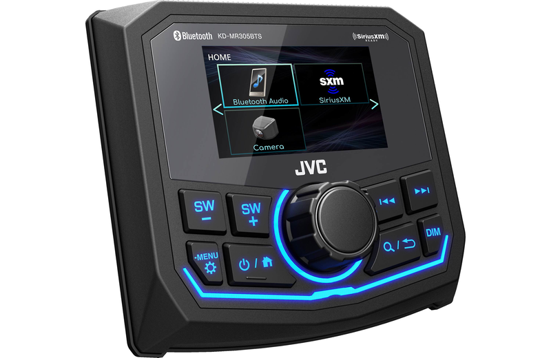 Load image into Gallery viewer, JVC KD-MR305BTS - Marine Digital Media Receiver 2.7&quot; Various Color LCD Display/Bluetooth/CAM Input/Sirius XM/IPX67 (does not play CDs) - RACKTRENDZ
