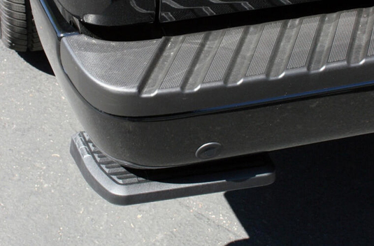 AMP Research® • 75328-01A • BedStep • Retractable Bumper Step • Ford F-150 21-23 - RACKTRENDZ