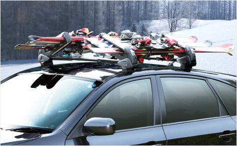 Load image into Gallery viewer, Inno UK723 Dual Angle For Smooth Roof Ski/Snowboard Rack - RACKTRENDZ
