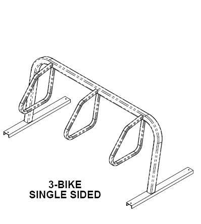 Saris City 3 Bike Single Side Rack (Free Standing/Flange Mount) - RACKTRENDZ