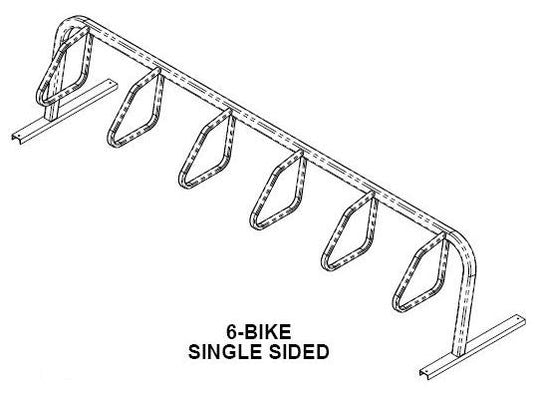 Saris City 6 Bike Single Side Rack (Free Standing/Flange Mount) - RACKTRENDZ