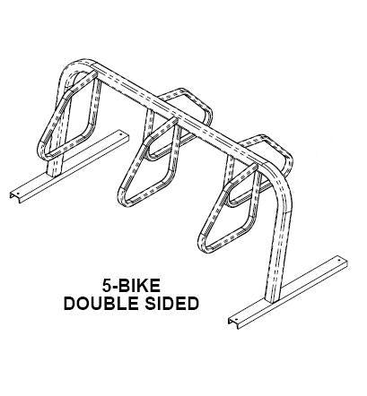 Saris City 5 Bike Double Side Rack (Free Standing/Flange Mount) - RACKTRENDZ