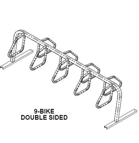 Saris City 9 Bike Double Side Rack (Free Standing/Flange Mount) - RACKTRENDZ