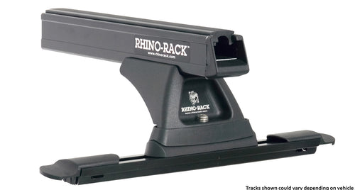 Rhino Rack Heavy Duty RLT500 Trackmount Black 2 Bar Roof Rack - RACKTRENDZ