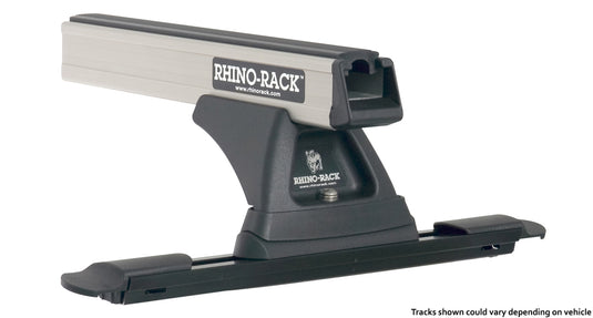 Rhino Rack Heavy Duty RLT500 Trackmount Silver 2 Bar Roof Rack - RACKTRENDZ