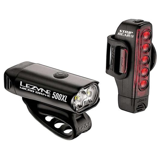 Lezyne Micro Drive 500XL Bike Light + Strip Drive, Black - RACKTRENDZ