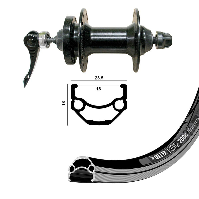 Load image into Gallery viewer, WTB DX18 QR Rim and Disc 700C / 29''
