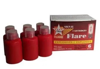 20R - BEARGUARD - RED FLARES BOX OF 6 CENTER FIRE UPC: 854096000105