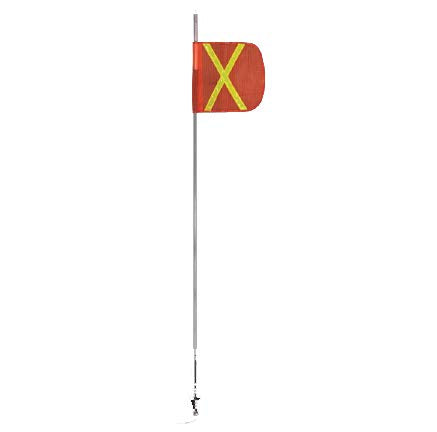 Enthuze Whips 10FT Quick Disconnect Spring Mount Fiberglass Flag Pole with Reflex Flag