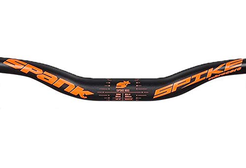 Spank Spike 800 Vibrocore Bicycle Handlebar, Mountain Bike Handlebar, Aluminium Alloy Handlebars,50R(Black Orange) - RACKTRENDZ