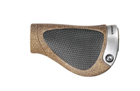 Load image into Gallery viewer, Ergon GP1-S BioKork Grips: Small, Black/Tan - RACKTRENDZ
