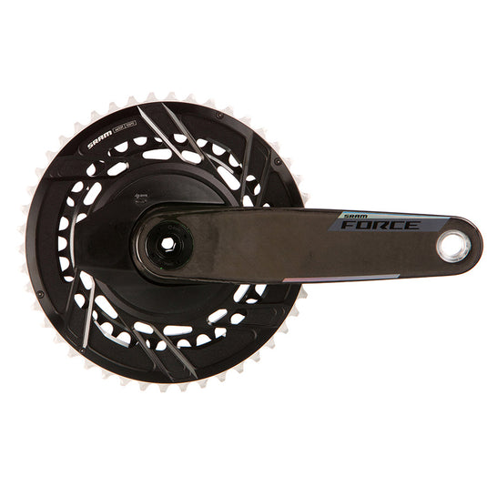 SRAM, Force 2x Powermeter E1, Power Meter Crankset, Speed: 12, Spindle: 28.99mm, BCD: Thread Mount, 46/33, DUB, 160mm, Black, Road