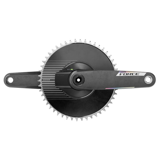 SRAM, Force 1x Aero Powermeter E1, Power Meter Crankset, Speed: 12/13, Spindle: 28.99mm, BCD: Direct Mount SRAM 8 Bolt, 50, DUB, 175mm, Black, Road