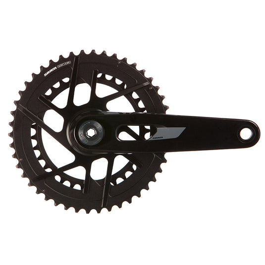 SRAM, Rival 2x Powermeter E1, Power Meter Crankset, Speed: 12, Spindle: 28.99mm, BCD: Direct Mount SRAM 8 Bolt, 46/33, DUB, 175mm, Black, Road