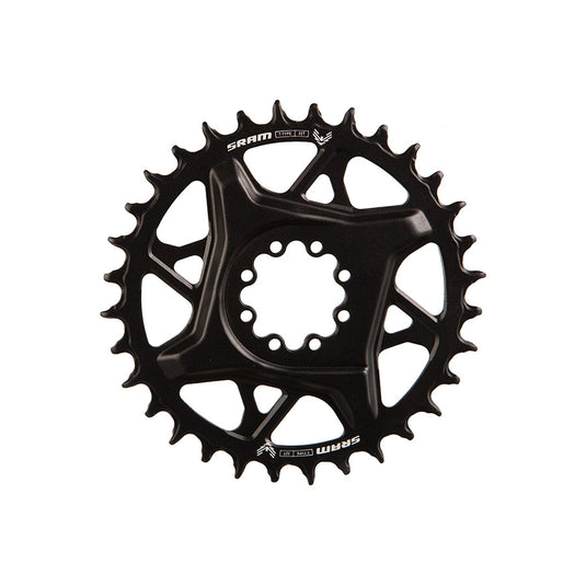 SRAM, S1000 Aluminum 8 Bolt, Chainring, Teeth: 32, Speed: 12, BCD: Direct Mount, Bolts: 8, Aluminum, Black