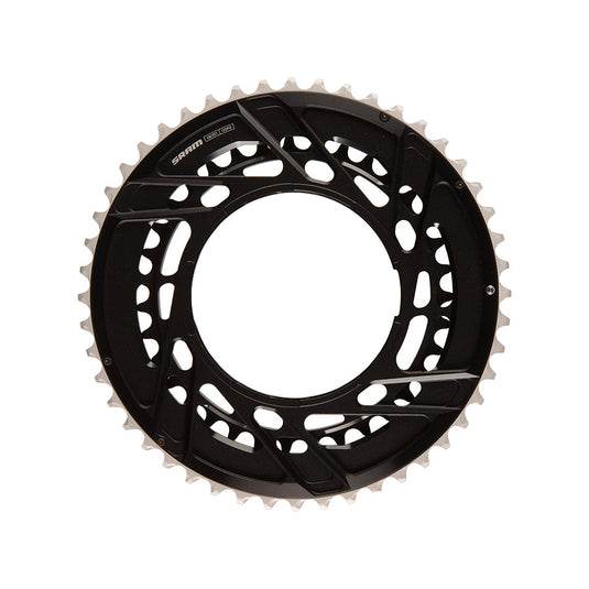 SRAM, Force E1 2x Thread Mount, Chainring, Teeth: 48/35, Speed: 12, BCD: Thread Mount, Black