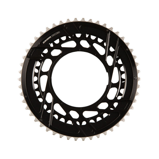 SRAM, Force E1 2x Thread Mount, Chainring, Teeth: 50/37, Speed: 12, BCD: Thread Mount, Black