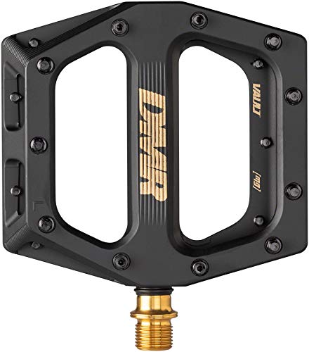 Chargez l&#39;image dans la visionneuse de la galerie, DMR Vault Mag Silver Titanium Pedals 9/16 Inch - Black/Gold Vault-MAG-C-SL-K - RACKTRENDZ
