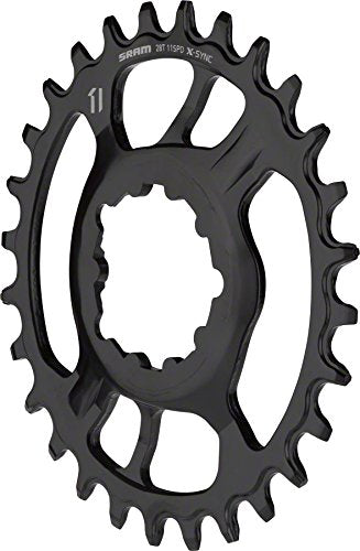 Chargez l&#39;image dans la visionneuse de la galerie, SRAM Unisex&#39;s X-Sync 28T Direct Mount 3mm Offset Steel 3.5mm 11 Speed Chainring, Black - RACKTRENDZ
