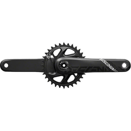 Truvativ Unisex's Crank Descendant Carbon Eagle Boost 148 12S 175W Direct Mount 32T X-Sync 2 Chainring (Dub Cups/Bearings Not Included) Crankset, Black, 175mm - RACKTRENDZ