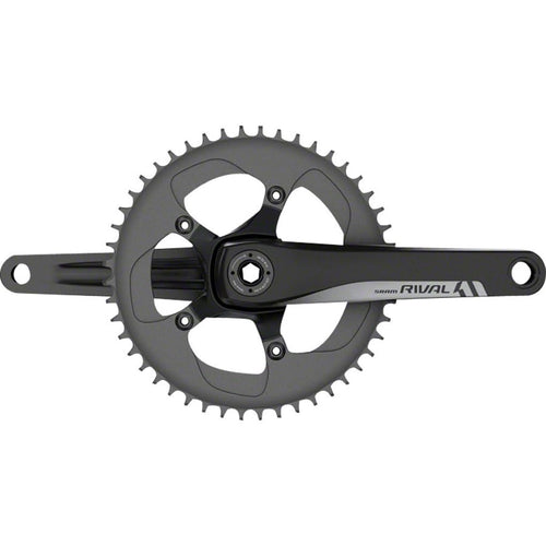 SRAM Rival 1 Crankset - 170mm, 10/11-Speed, 42t, 110 BCD, BB30/PF30 Spindle Interface, Black - RACKTRENDZ