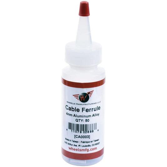 Wheels Manufacturing Cable Housing Ferrule - Alloy 4mm Bottle of 50 - RACKTRENDZ