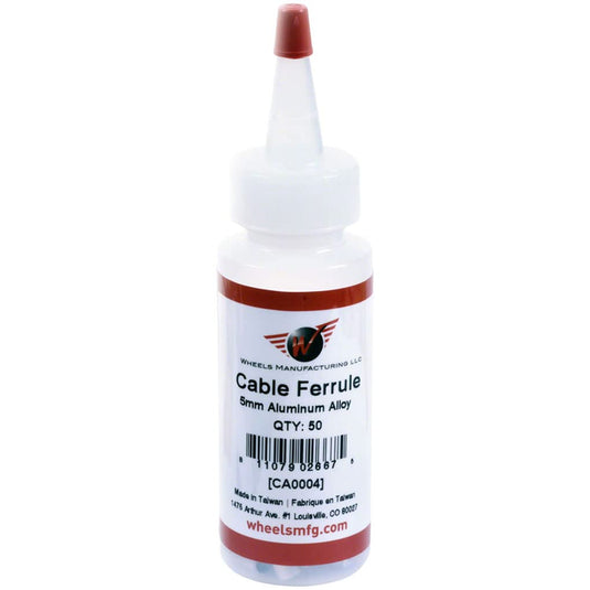 Wheels Manufacturing Cable Housing Ferrule - Alloy 5mm Bottle of 50 - RACKTRENDZ