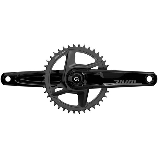 SRAM, Rival D1 Quarq Wide 1x, Power Meter Crankset, Speed: 12, Spindle: 28.99mm, 46, Dub, 175mm, Black, Road Disc - RACKTRENDZ