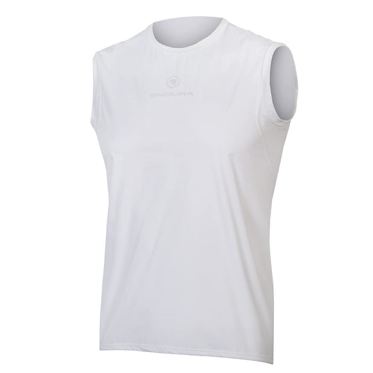 Endura Men's Translite Windproof Sleeveless Cycling Baselayer White, X-Large - RACKTRENDZ