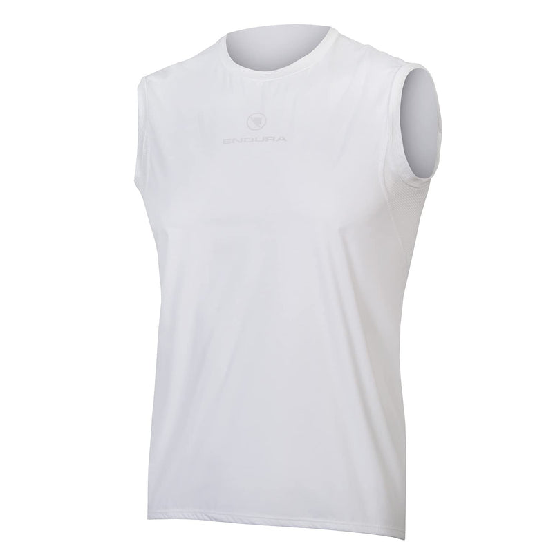 Chargez l&#39;image dans la visionneuse de la galerie, Endura Men&#39;s Translite Windproof Sleeveless Cycling Baselayer White, Small - RACKTRENDZ
