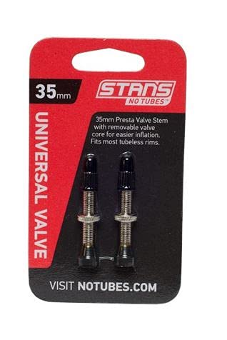 No Tubes 35mm Presta Universal Valve Stem, Carded Pair for Mountain - RACKTRENDZ