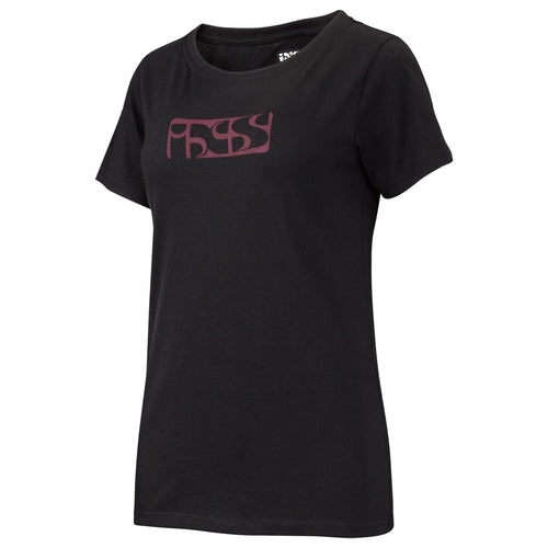 IXS Women's Basic Brand Tee Shirt - 473-510-6033 (black-aubergine - XS) - RACKTRENDZ