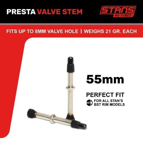 Stans NoTubes Universal 55mm Tubeless Valve Stem - Pair - AS0096 - RACKTRENDZ