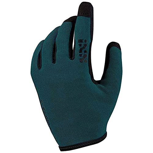 IXS Unisex Carve Gloves - Silicone Grippers and Slip on Design with Touchscreen/Biking/Hiking Compatible (Everglade/Medium) - RACKTRENDZ