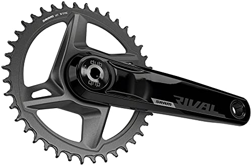 SRAM, Rival D1 Wide 1x, Crankset, Speed: 12, Spindle: 28.99mm, 46, Dub, 170mm, Black, Road Disc - RACKTRENDZ