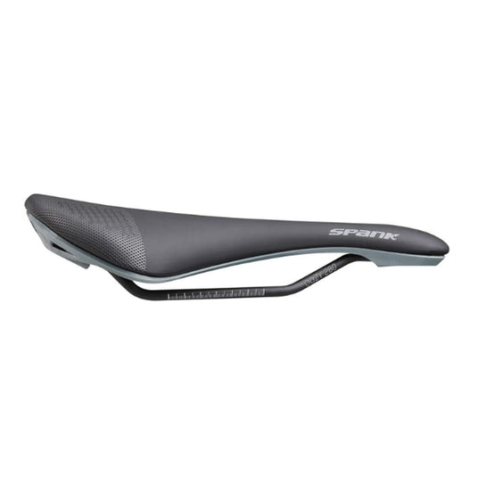 Spank Oozy 280 Anatomic Trail Bicycle Saddle (Black Grey), Perfect for Trail Riders, Flat Upper Shape Bike Seat, Bicycle Seat for Men & Women, Ergonomic Design, Waterproof Bicycle Saddle - RACKTRENDZ