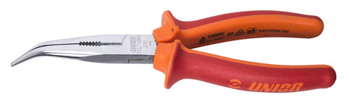 Unior Tools Long nose pliers with side cutter and pipe grip, bent