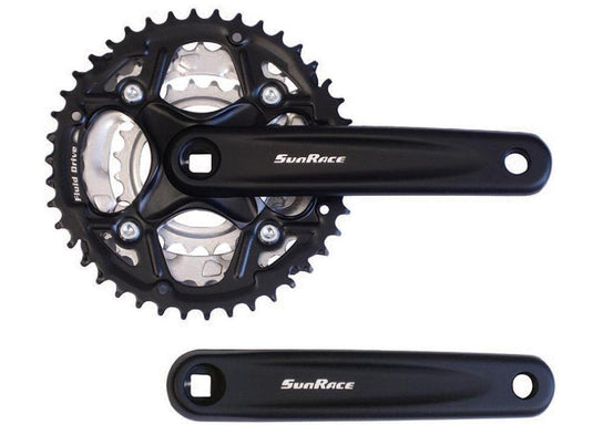 SunRace FCM52 Crankset 24/34/42 7/8 Speed - RACKTRENDZ