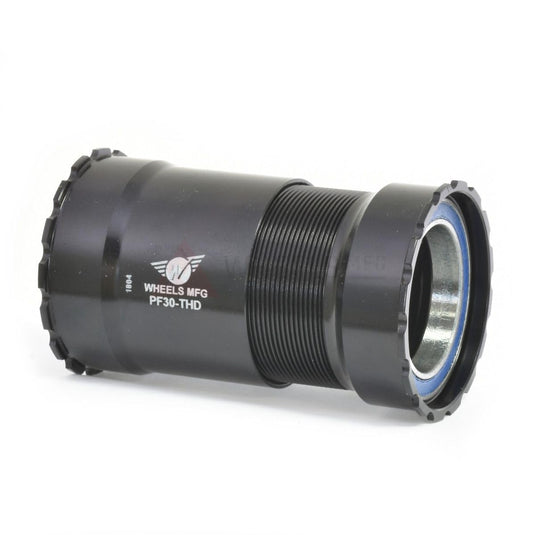 Wheels Manufacturing Pressfit 30 Bottom Bracket Threaded Together Alloy Black Bike Pack Accessories - RACKTRENDZ