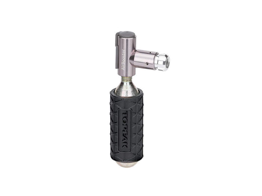 Topeak Air Booster CO2 Inflator Head with 1 Piece 16 g CO2 Cartridge & Protective Sleeve - RACKTRENDZ