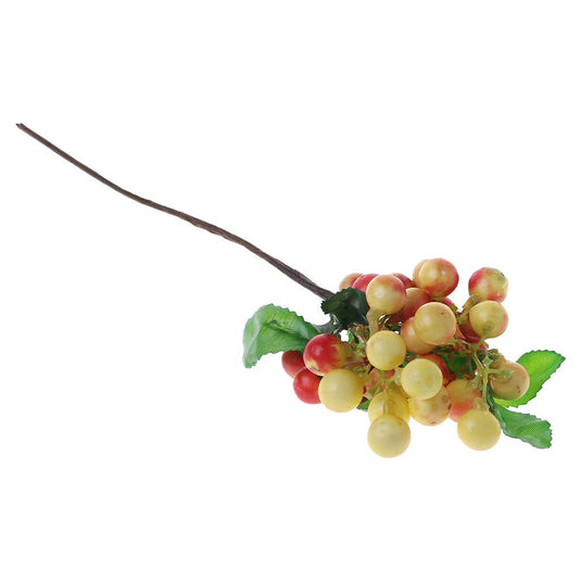 Kinmy Bunch Lifelike Artificial Blueberry Fake Fruit Display Home Party Decoration(Pomegranate Colored)