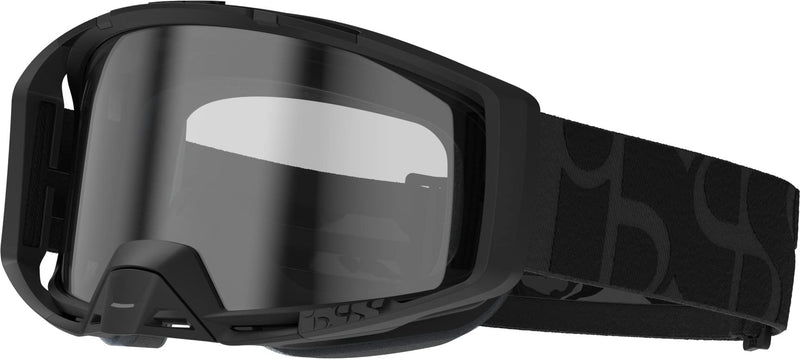 Load image into Gallery viewer, IXS Hack Goggle Trigger Racing Clear Black/Mirror Clear One Size, 45mm Elastic Strap, Unobstructed Pereferal Vision (178°x78°), 3ply Foam for Increased Comfort, Roll-Off/Tear-Off Compatibility - RACKTRENDZ
