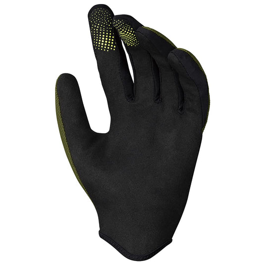 IXS Unisex Carve Gloves - Silicone Grippers and Slip on Design with Touchscreen/Biking/Hiking Compatible (Olive/Large) - RACKTRENDZ