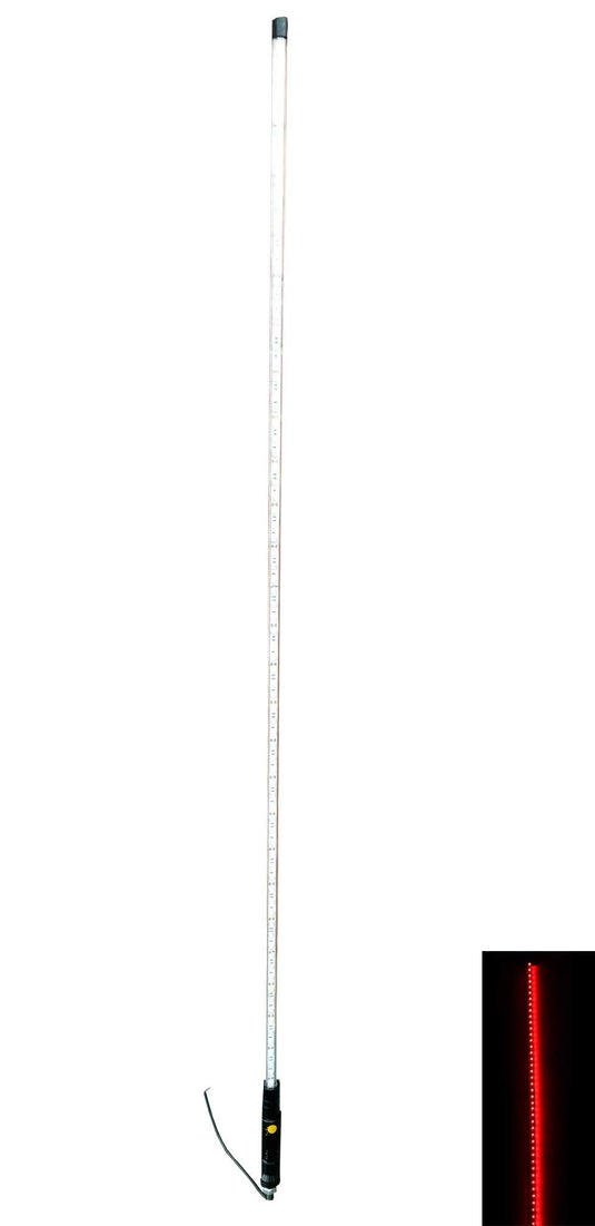 Enthuze 5FT Red Flexible LED Whip with Quick DC Connection