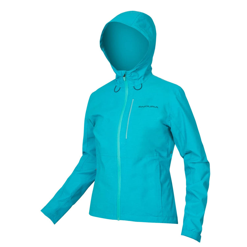 Load image into Gallery viewer, Endura Women&#39;s Hummvee Waterproof Hooded MTB Cycling Jacket, Pacific Blue, X-Small - RACKTRENDZ
