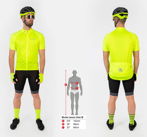 Endura Xtract Mens Short Sleeve Cycling Jersey Hi-Viz Yellow, Large - RACKTRENDZ