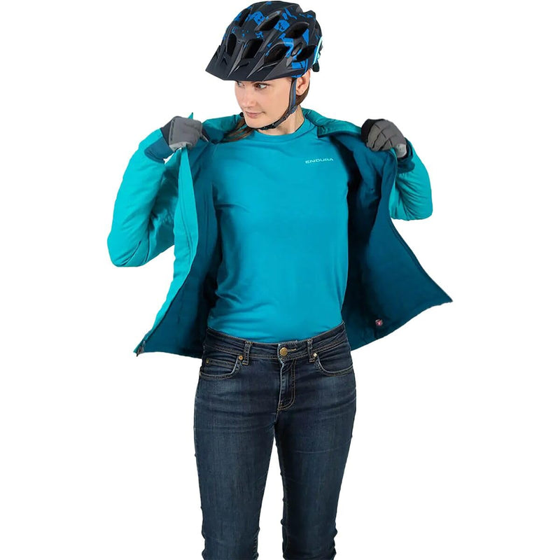 Load image into Gallery viewer, Endura Women&#39;s Hummvee FlipJak Cycling Jacket - Reversible &amp; Lightweight Jacket Pacific Blue, X-Small - RACKTRENDZ
