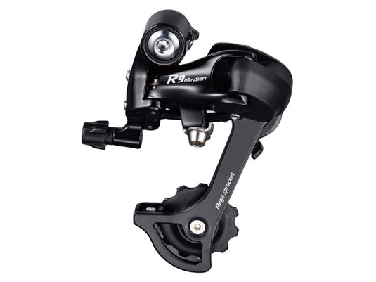 Microshift R9 Rear Derailleur - 9,10 Speed, Medium Cage, Black - RACKTRENDZ