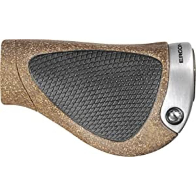 Chargez l&#39;image dans la visionneuse de la galerie, Ergon GP1-S BioKork Grips: Small, Black/Tan - RACKTRENDZ
